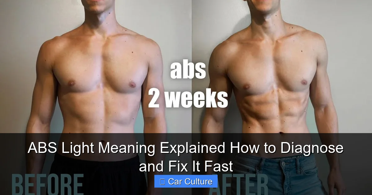 ABS Light Meaning Explained How to Diagnose and Fix It Fast