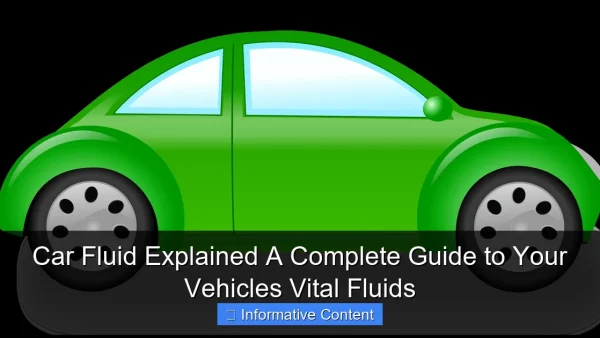 Car Fluid Explained A Complete Guide to Your Vehicles Vital Fluids