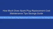 How Much Does Spark Plug Replacement Cost Maintenance Tips Savings Guide