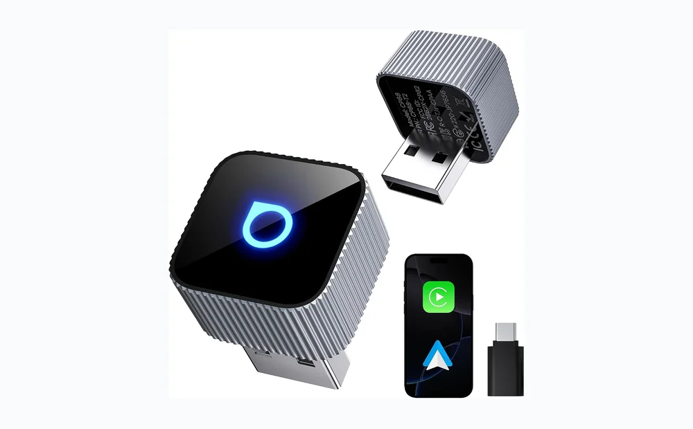OTTOCAST Mini Slim Wireless CarPlay & Android Auto Adapter Mini Cube 3.0
