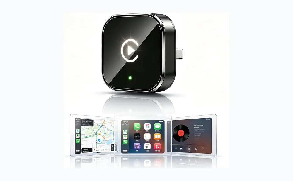 Wireless CarPlay Adapter,Supports iPhone & Android Phones