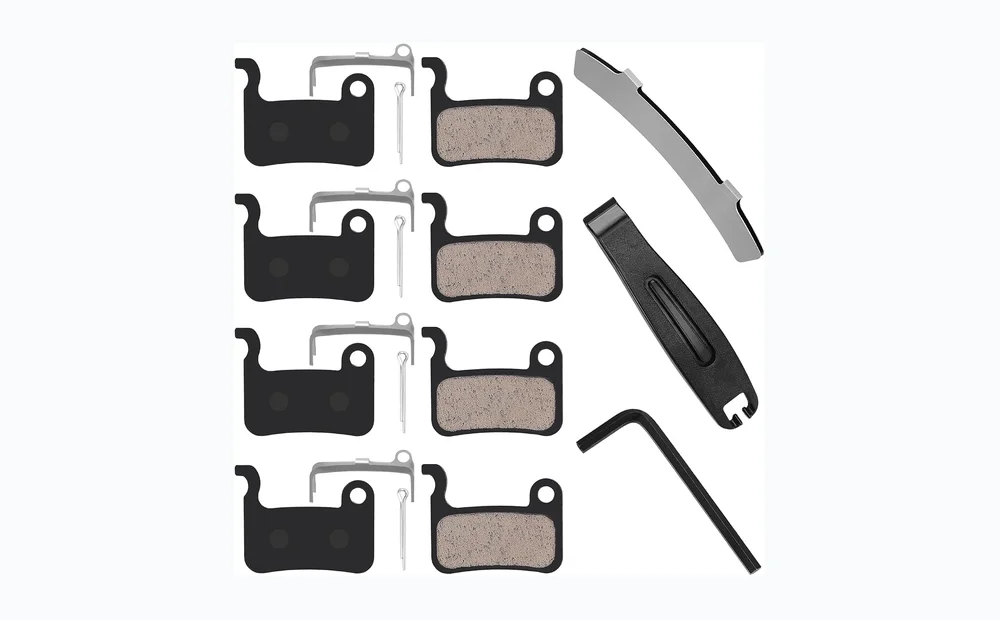 PACYTION 4 Pairs Bike Brake Pads Disc Brake MTB with 3 Installation Tools