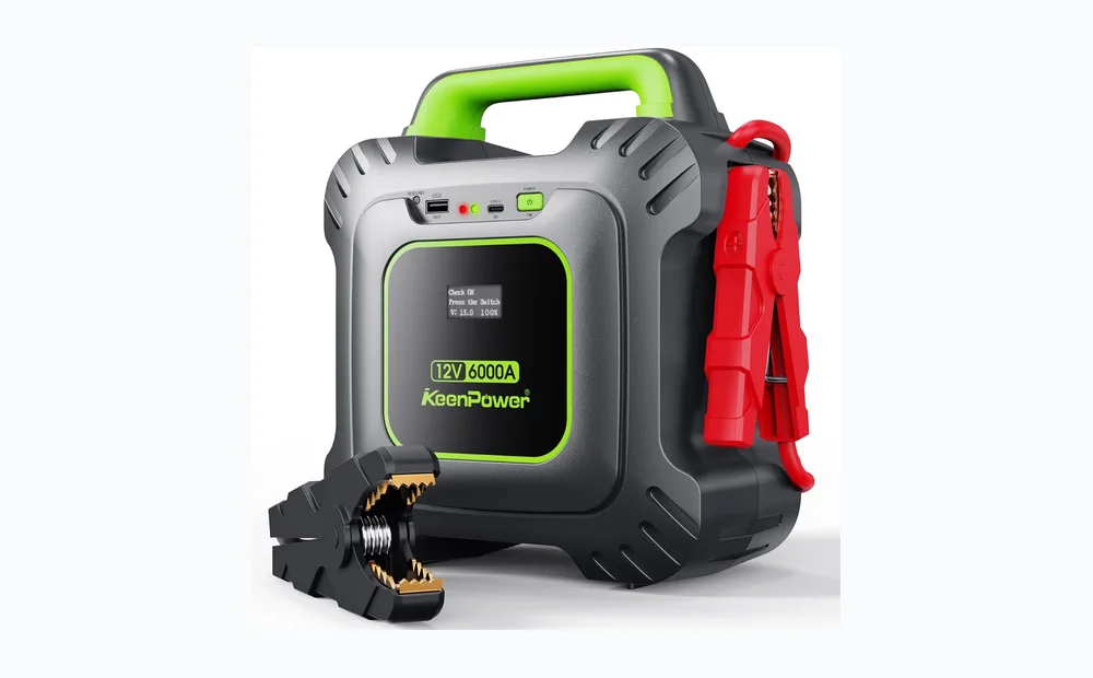 KeenPower 6000A Super Capacitor Jump Starter for All 12V Cars, Jump Box